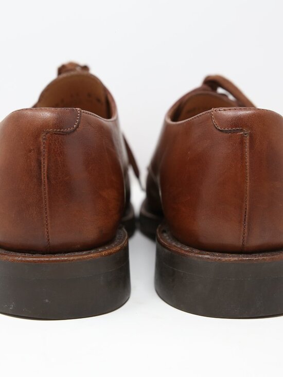 Polo Ralph Lauren Brown Derby Leather Shoes 11 D Goodyear Welted Money Preppy